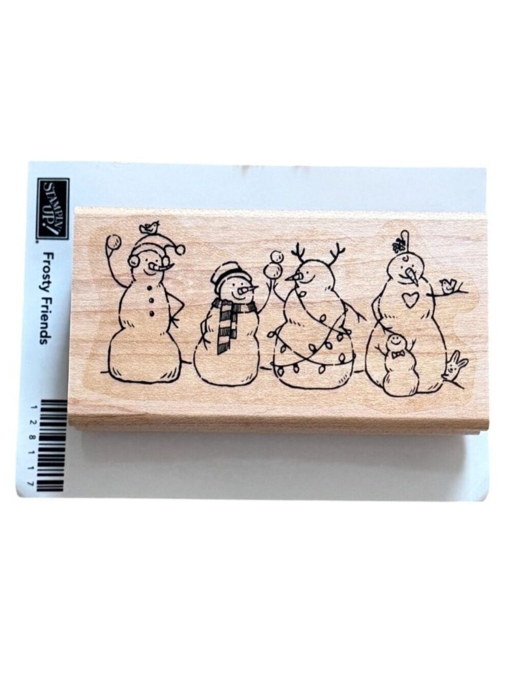 Stampin Up! Frost Friends Wooden Rubber Stamp-GUC